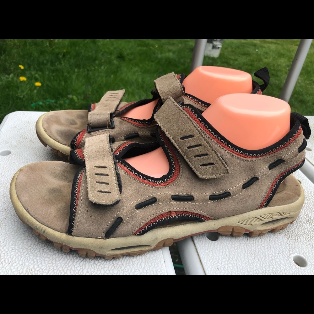 State Street Men’s Gray Suede Sport Sandals Size10